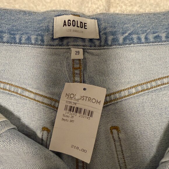 NWT Agolde Fold Waistband Ankle Wide Leg Jeans - Picture 2 of 7